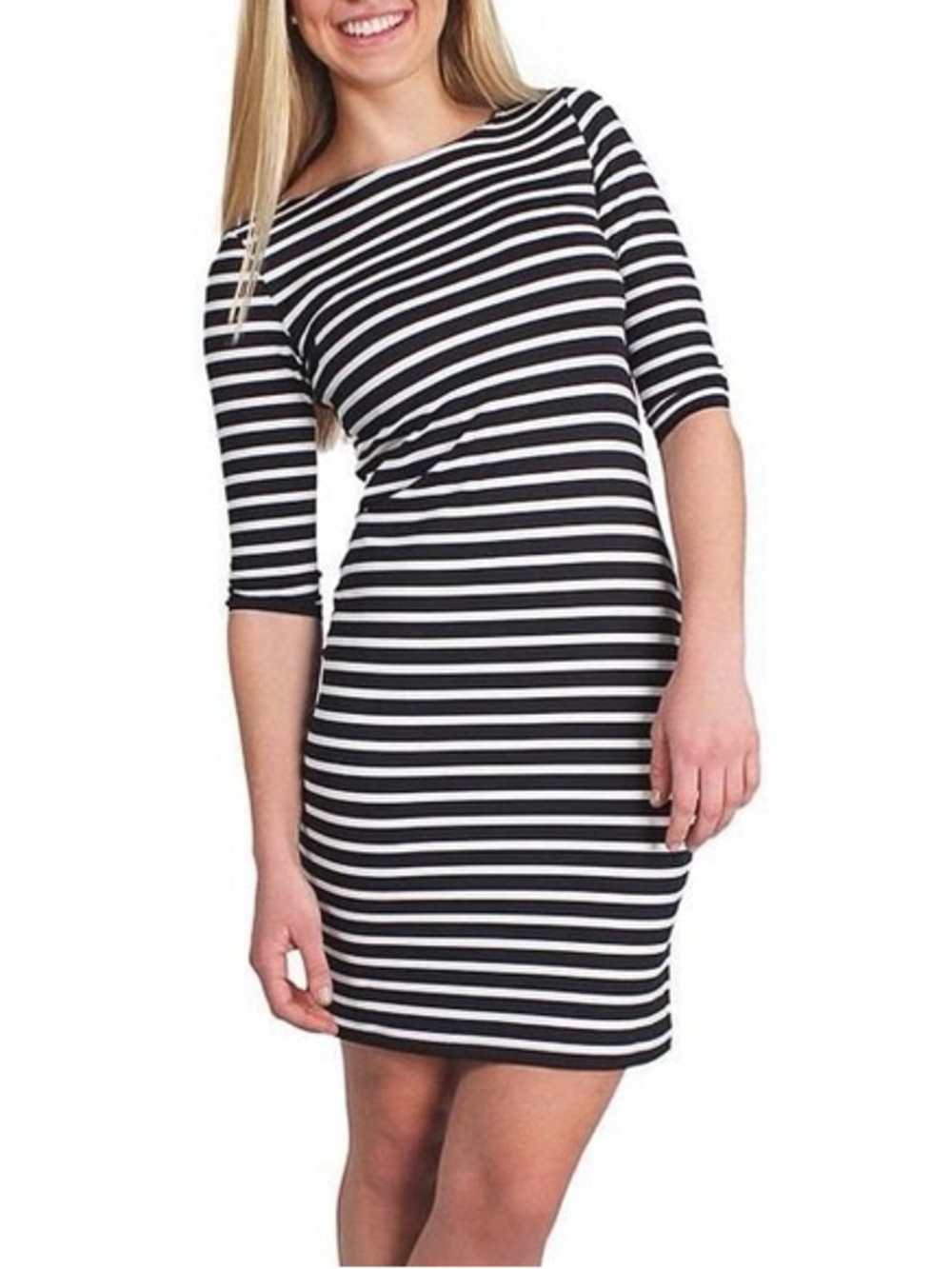 Saint James Dupuis 1889 Blue and White Striped Dress - Size 6